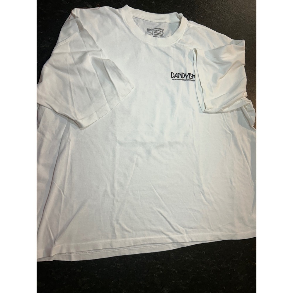 Modern Dandy by AC Miller Dandyism Graphic T-Shirt White Mens 3XL New
